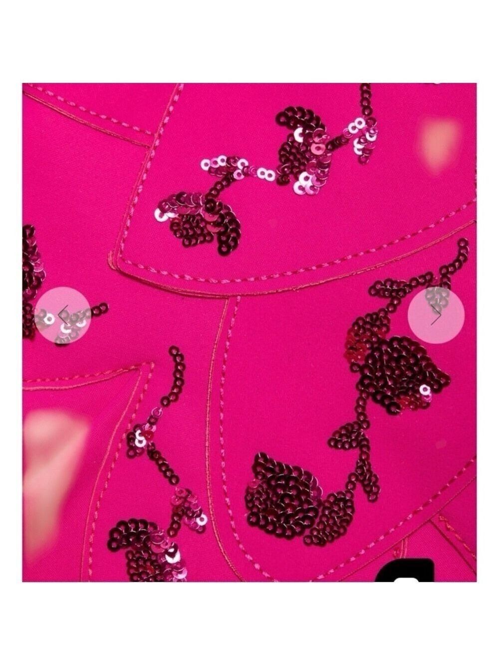 Chiara Boni La Petite Robe Pink Carera Sequin Midi Dress Size 18 - Picture 3 of 13